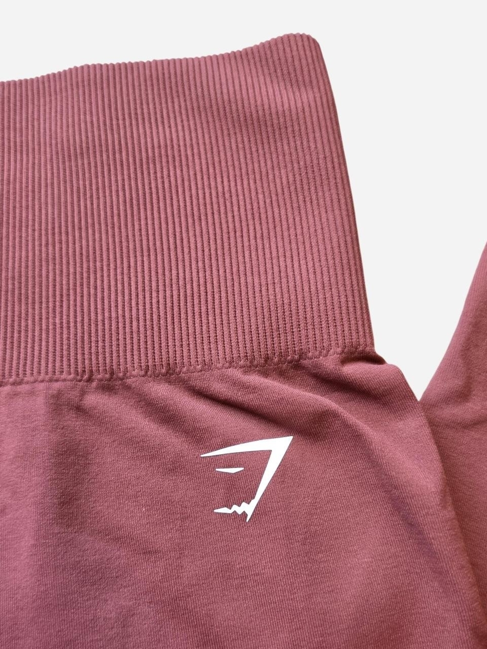 Gymshark High-Waist Ribbed Leggings in Mauve